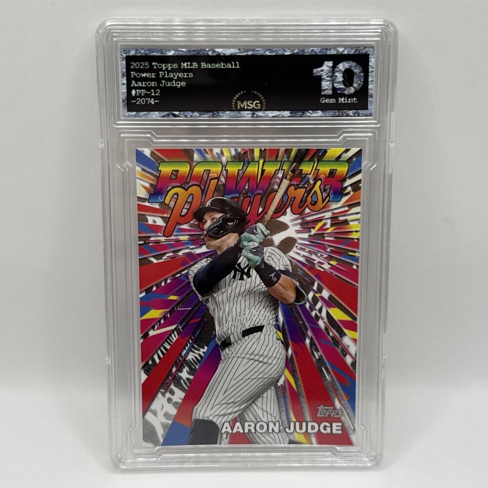 2025 Topps Series 1 - Power Players Aaron Judge #PP-12 Graded 10 Gem Mint